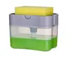 Dispensador de Detergente Líquido para Louça Limpeza de Cozinha Escova para Panelas Dispensador Automático de Líquido Dispensador de Sabão Esponja de Limpeza Artefato para Lavar Louça Dispensador de Sabão