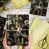Wx-Año Nuevo Temático Sydney Papel 17g Dulce de Regalo Papel de Envoltura a Prueba de Humedad Negro Dorado Papel de Copia de Año Nuevo