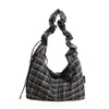 Bolso Tote de Cuadros de Gran Capacidad Transfronterizo para Mujer Verano 2026 Nuevo Estilo Artístico Casual Bolso de Hombro Cruzado Bolso de Viaje