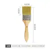 Pincel de cerdas de cerdo mango de madera cepillo para barbacoa herramienta para pintura de látex pincel de pelo largo grueso limpio pincel marrón venta al por mayor