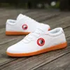 Sapatos Brancos para Homens, Sapatos de Tai Chi para Meia-Idade e Idosos, Sapatos Esportivos Respiráveis de Malha Primavera/Verão com Solado de Tendão, Sapatos de Couro para Prática de Artes Marciais