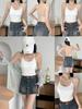 Spice Girls Cross Iron Ring Beautiful Back Camisole Vest Mulheres com Chest Pad Outer Wear Inner Hanging Neck Top Slim Sexy Underwear