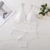 Ropa Interior de Encaje Francés para Comercio Exterior Transfronterizo Set de Ropa Interior Delgada con Relleno Diseño Hermoso en la Espalda sin Aros Correas Ajustables en los Hombros con Almohadillas en el Pecho Sujetador para Mujer