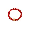 Artículo popular de transmisión en vivo método antiguo oro de arena incrustado con diamante Lu Lu Tong pulsera de ágata roja nuevo estilo chino Hora de tener suerte collar Lu Lu Tong
