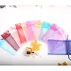 Bolsa de hilo lisa al por mayor de fábrica 8*10 cm bolsa de hilo para embalaje de regalo de joyería bolsa de hilo de organza bolsa de hilo personalizada