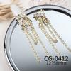 Nail Art Jóias Zircon Golden Flash Pingente Nail Art Jóias Love Bow Decoração de Cadeia Longa G0393