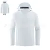Nova jaqueta masculina de exterior 2026, quente, à prova de vento e à prova d'água, adequada para caminhadas, com camada externa removível e logotipo personalizável para roupas de trabalho femininas