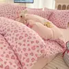 Conjunto de Roupa de Cama Desenho Animado Primavera 2026 Conjunto de Quatro Peças Estilo Fresco Lençol Capa de Edredom Roupa de Cama Nantong Conjunto de Três Peças para Dormitório 4