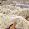 Juego de Cama de Gasa de Doble Capa Clase A de Cuatro Piezas, Muy Hermoso Juego Individual de Tres Piezas para Dormitorio
