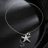 Accesorios Transfronterizos Europeos y Americanos, Cadena de Cintura Estilo Marino Dulce y Fresco, Colgante Personalizado Irregular de Estrella de Cinco Puntas, Joyería para la Cintura de Mujer