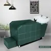 Cama de Lavado Peluquería Semi-Reclinable Salón de Belleza Cama de Lavado con Ducha Lavabo Cerámico Salón de Belleza Cama de Lavado con Masaje Cama de Lavado