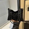 Bolso cubo de textura de alta calidad para mujer 2024 Nuevo bolso bandolera para niña, hombro, lentejuelas populares, moda combinable, bolso de mano