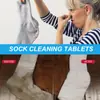 Tabletes de Limpeza para Meias Jakehoe - Tabletes de Limpeza Multifuncionais para Remover Manchas, Sujeira e Odores de Meias