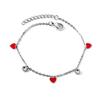 Pulseira de Coração Transfronteiriça Moda Nicho Simples Temperamento Ins Estilo Influenciadora High-End Pulseira Feminina de Coração em Formato de Gota de Óleo
