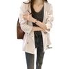 Ropa de Mujer para Principios de Otoño Nuevo Estilo 2026 Versión Coreana Holgado BF con Capucha Gabardina Larga de Punto Casual de Manga Larga para Mujer Chaqueta de Moda