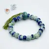 Colección de Cuentas Jingdezhen Cuentas Budistas Pulsera de Cerámica Popular Nuevo Estilo Chino Fresco y Sencillo Estilo Nacional Tejido Puramente Hecho a Mano