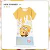Pijama Feminino Verão Manga Curta Fino Desenho Animado Pequeno Fresco Fofo Estilo Ins Solto Camisola Doce Estudante Roupas de Casa