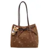 Comércio Exterior Bolinhas Estilo Coreano Grande Capacidade Para Ir ao Trabalho Outono/Inverno 2026 Novo Simples de Ombro Tote Bag Feminina