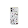 Funda de teléfono de gatito graffiti adecuada para Apple 17 iPhone 16 Pro Max, funda suave de TPU con ventana de visualización grande