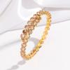 Pulsera de moda transfronteriza pulsera de joyería para mujer pulsera acero inoxidable con taladro hueco hebilla de acero titanio joyería simple coreana