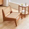 Sillón Reclinable Puf Casual de Ratán Chandigarh Individual Balcón Madera Maciza Sillón de Sofá Fábrica de Sillas Una Pieza Mayoreo