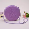 Directamente del fabricante: Monedero de Playa para Niños, Bolso Redondo Tejido de Paja, Bolso Pequeño Plano Cruzado al Hombro de Cuerda de Algodón