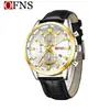 Reloj Marca Oufani para Hombre Calendario Cronógrafo Seis Manecillas Reloj de Cuarzo Resistente al Agua Negocios Temu Reloj para Hombre Más Vendido