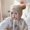 Gorros de Lana para Bebé de Otoño e Invierno para Hombres y Mujeres, Gorros de Algodón con Protección para los Oídos de Invierno, Gorros Cálidos y a Prueba de Viento para Niños, Gorros para Bebé Forrados de Felpa