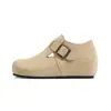 Zapatos Birkenstock de piel genuina para mujer, aumento interno de altura de 5 cm, piel de vaca completa, suela gruesa, adecuados para personas menudas, para uso en exteriores, nuevos zapatos Birkenstock otoño 2026
