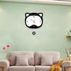 Reloj de Pared Acrílico de Venta Caliente Transfronterizo Reloj de Gato Oscilante Silencioso Reloj de Pared de Fondo para Sala de Estar Reloj de Pared Decorativo Creativo