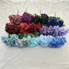 Flor de Hortensia Artificial con 5 Ramas y Pétalos Grandes, Flor de Seda para Boda y Decoración del Hogar, Adorno de Arreglo de Flores Falsas, Disponible en Múltiples Colores