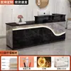 Mostrador de Recepción Moderno y Sencillo para Empresa Salón de Belleza Tienda de Ropa Esquina de Caja Registradora Barra Mostrador Luminoso con Tira de Luz