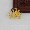 Hongxing DIY Joias Cobre 24K Cor Conservante 23*19mm Material Feito à Mão Grampo de Cabelo Acessórios Banhados a Ouro Crisântemo B537