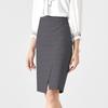 Falda Profesional de Cintura Alta para Mujer Verano Nueva Oficina Falda de Un Paso Cubre Caderas Largo Medio Ropa de Trabajo Falda de Traje Venta al por Mayor