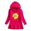 Margarida vestido infantil camisola com capuz saia de babado das meninas vestido de algodão infantil fornecimento transfronteiriço em stock