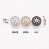 Botones de Diamante con Patrón de Cáñamo, Botones Metálicos, Botones para Camisa, Botones Tejidos para Suéter, Botones, Accesorios Dorados para Ropa