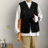 Peto de Verano Chaleco para Hombre Marca de Moda Trendy ins Estilo Japonés Harajuku Funcional Holgado Sin Mangas Chaleco