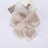 Bufanda Peluda Transfronteriza con Atmósfera Estilo Coreano, Lujo Ligero y Sensación de Alta Gama, Calentador de Cuello Peludo Cruzado, Versión Engrosada de Invierno para Mujeres Adultas
