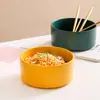 Vajilla Transfronteriza Personalizada Soporte de Madera Bol para Ensalada Bol para Fideos Almacenamiento de Llaves Bol para Mascotas con Soporte de Bambú Bol para Gatos Bol de Cerámica para Comida de Perro