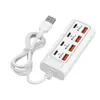 Tomada Multi-Porta Cabo de Extensão USB Hub Cabeça de Conversão Dock de Expansão Tomada Expansor de Interface USB Tipo-C Atacado