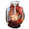 Abrigo de Manga Larga para Hombre Otoño Animación Impresión Digital 3D Sudadera Casual para Hombre y Mujer Traje de Béisbol Sudadera con Capucha