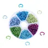 Acessórios para joias DIY argola de salto argola de conexão argola aberta 6mm seis grades em caixa anel de alumínio colorido Acessórios para brincos Atacado