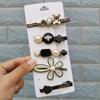 Pinzas para el Cabello Estilo Coreano Ins Tiktok Tijeras Pasadores de Pluma Pasadores de Perlas Pinzas Laterales Pinzas de Pato Set de Accesorios para el Cabello Estilo Ins