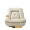 Poltrona reclinável individual moderna e minimalista com design de suporte segmentado, um sofá confortável e relaxante para quartos e uso doméstico