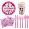 Transfronterizo en stock Muñeca Sorpresa Traje para Fiesta de Cumpleaños Infantil Decoración de Cumpleaños para Niños Arreglo Vaso de Papel Desechable Bandeja de Papel