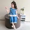 Conjunto de Imitación de Mezclilla para Niñas 2026 Nuevo Atuendo de Verano, Elegante Chaleco Delgado de Verano sin Mangas para Bebé Conjunto de Dos Piezas