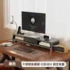 Prateleira com altura ajustável para monitor de computador de mesa com gavetas em camadas para armazenamento de livros, mouse e telefone