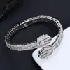 Pulsera de Palma para Hombre Europea y Americana Transfronteriza Hip-Hop Circonita Mixta Joyería Personalizada Pulsera de Alta Gama Mano de Fátima