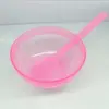 Salão de Beleza DIY Ferramenta Caseira para Ajuste de Filme Tigela de Plástico Vareta Pincel Conjunto de 2 Peças Tigela Grande para Ajuste de Filme Tigela Macia para Spa