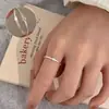 Anillo de Flor Iris Cruz de Zirconia Estilo Coreano para Mujer Diseño de Nicho Versátil Anillo Abierto para Dedo Índice Apilable Accesorios Personalizados